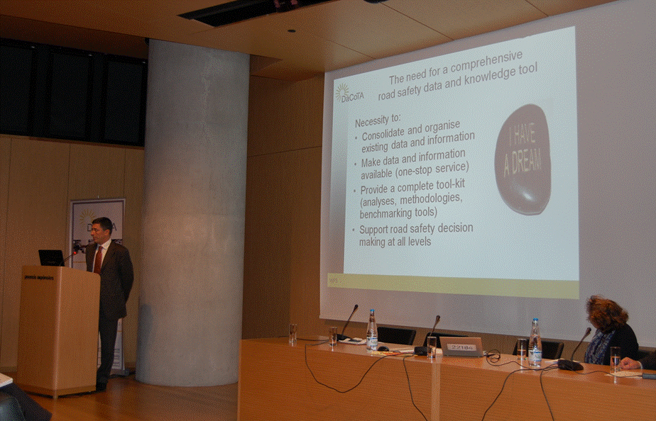 Prof. George Yannis presenting 'The need for a comprehensive road safety data and knowledge tool' Prof. George Yannis presenting 'The need for a comprehensive road safety data and knowledge tool'